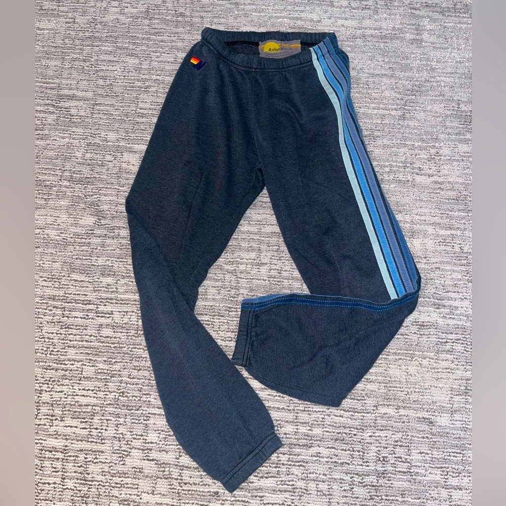 5 stripe Aviator Nation sweatpants